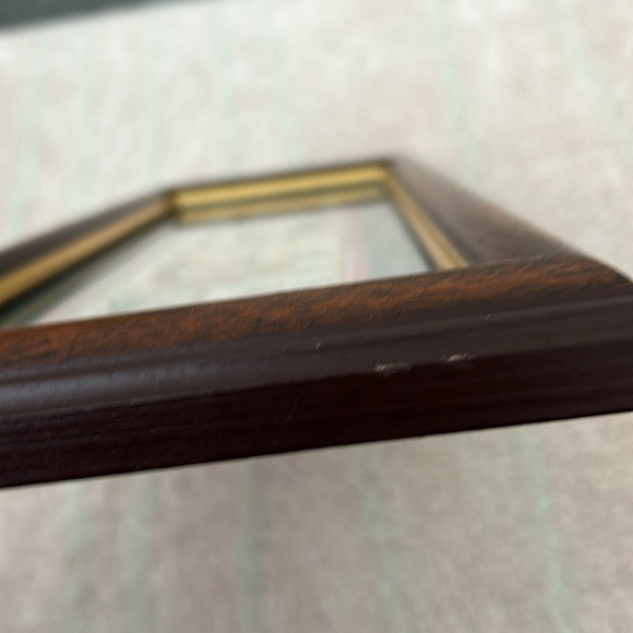 NOEL Art Print Christmas Decor Nativity & Angel in BROWN & GOLD FRAME - Picture 12 of 12